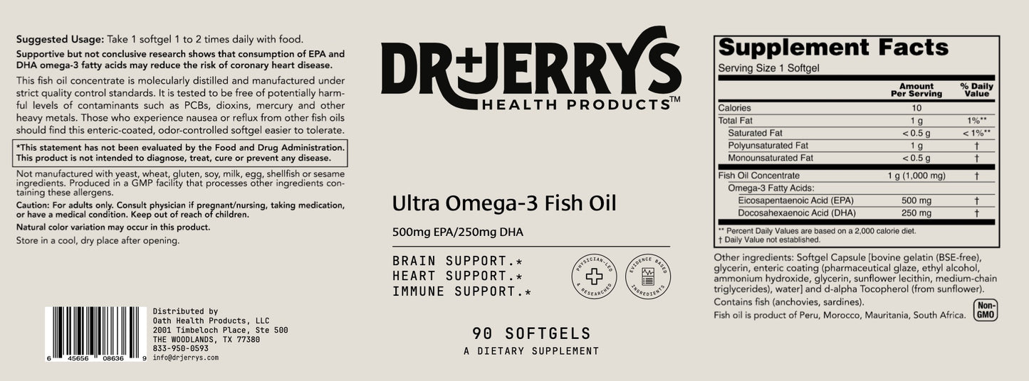 Dr. Jerry's Women's General Health Bundle (Women's multivitamin, Ultra Omega-3, Vitamin D3, Probiotics, B-complex)