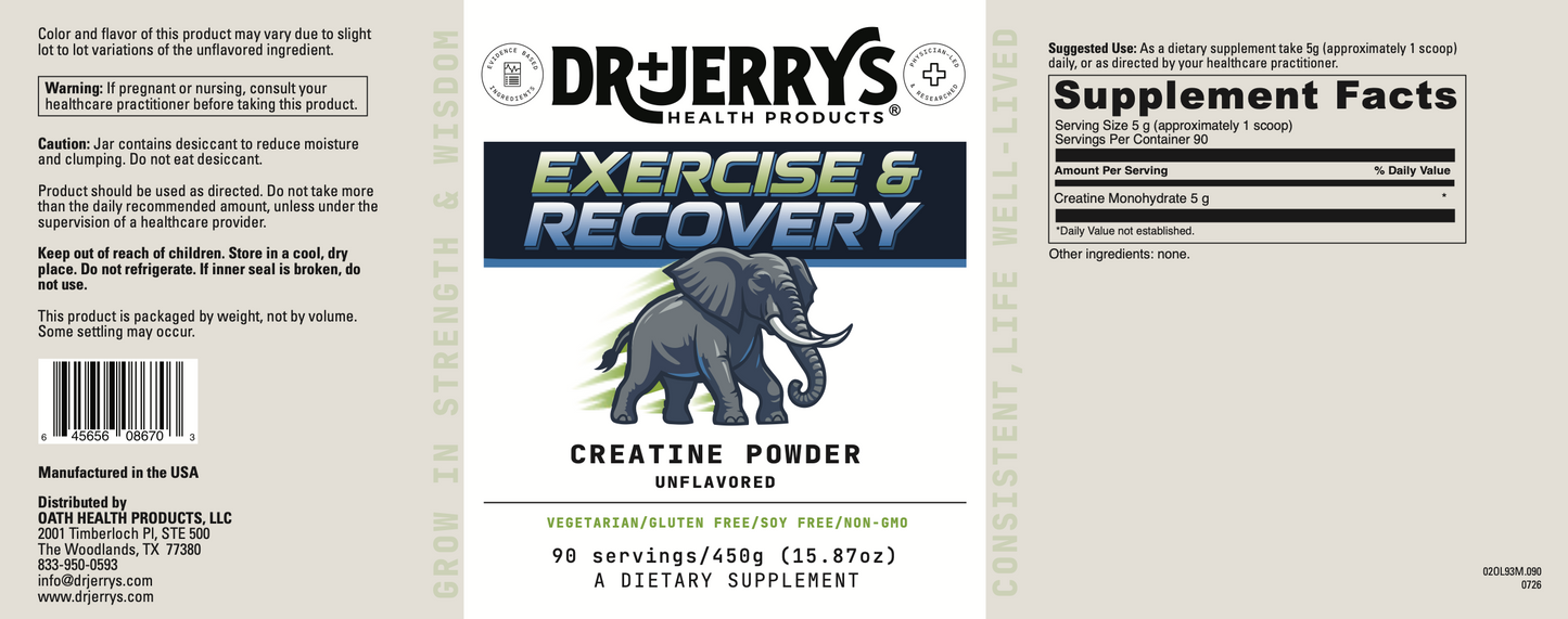 Dr. Jerry's Exercise & Recovery Bundle - Protein Powder (Chocolate) and Creatine