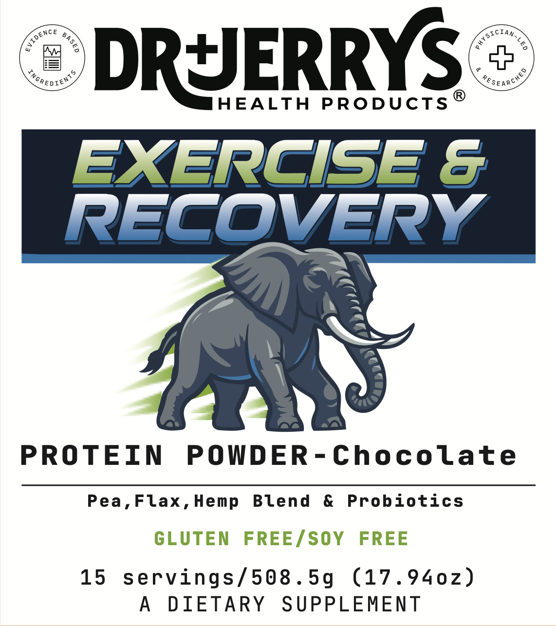 Dr. Jerry's Exercise & Recovery - Protein Powder, Chocolate