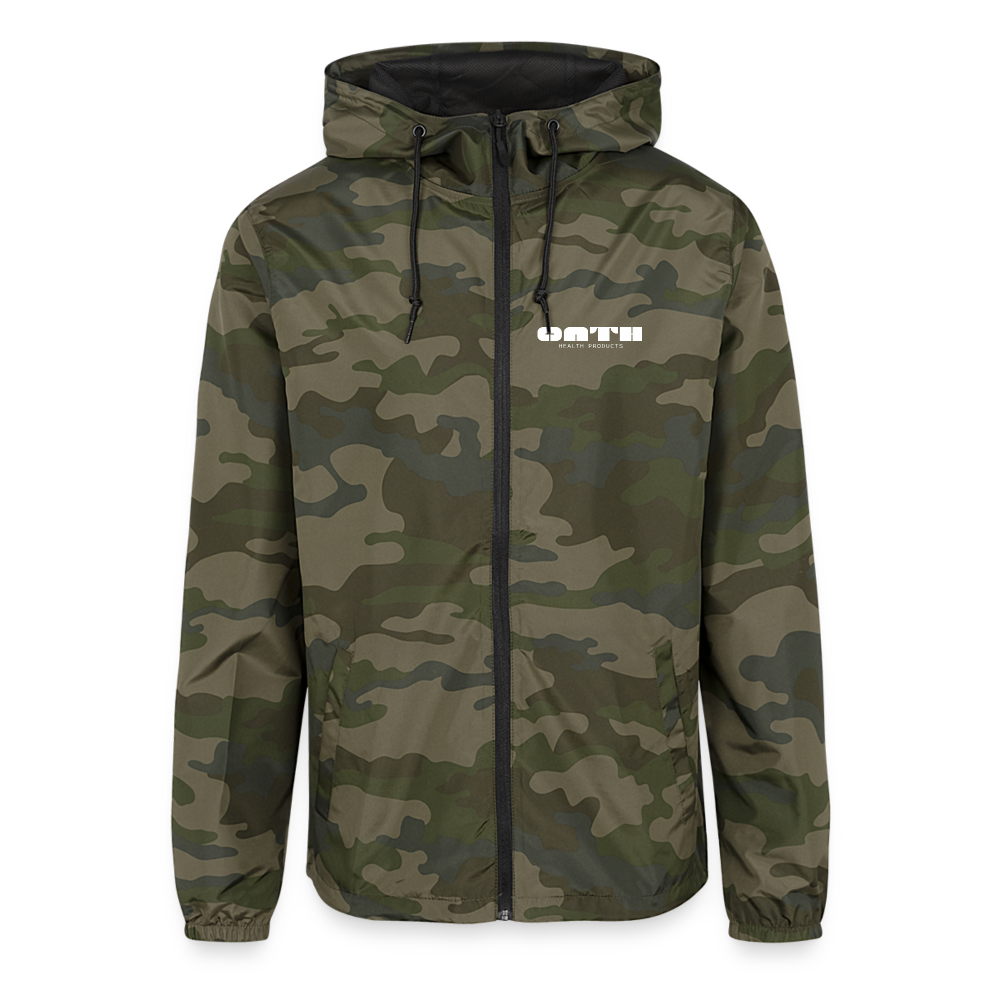 OATH Unisex Lightweight Windbreaker Jacket - green camo