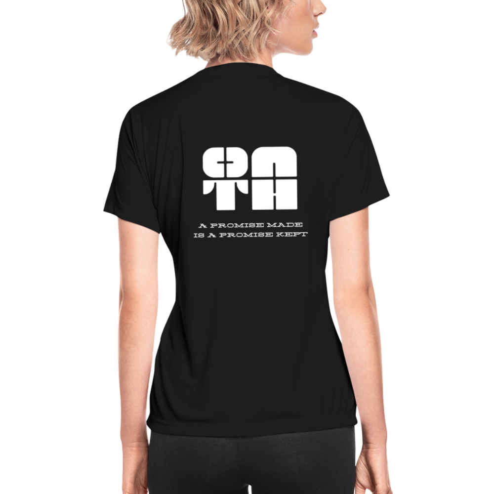 Women's Moisture Wicking Performance T-Shirt - Black - black