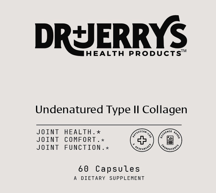 Dr. Jerry's Undenatured Type II Collagen (60 Capsules) - Joint Health, comfort, function