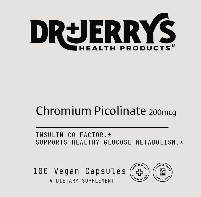 Dr. Jerry's Chromium Picolinate 200mcg (100 Vegan Capsules)