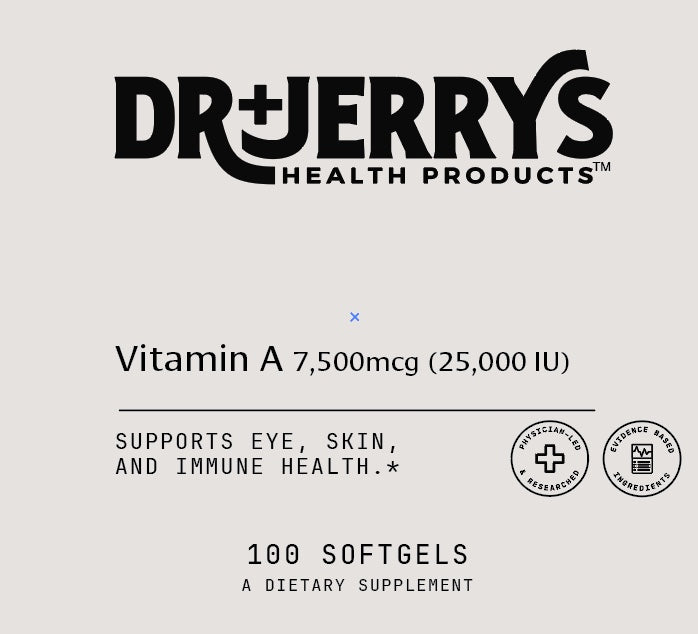 Dr. Jerry's Vitamin A 7,500 mcg (25,000 IU) (100 Softgels)