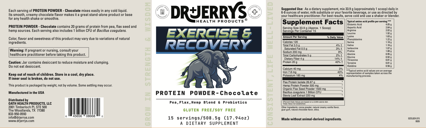Dr. Jerry's Exercise & Recovery Bundle - Protein Powder (Chocolate) and Creatine