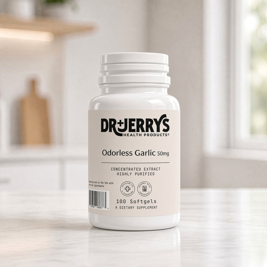 Dr. Jerry's Odorless Garlic 50 mg, 100 softgels