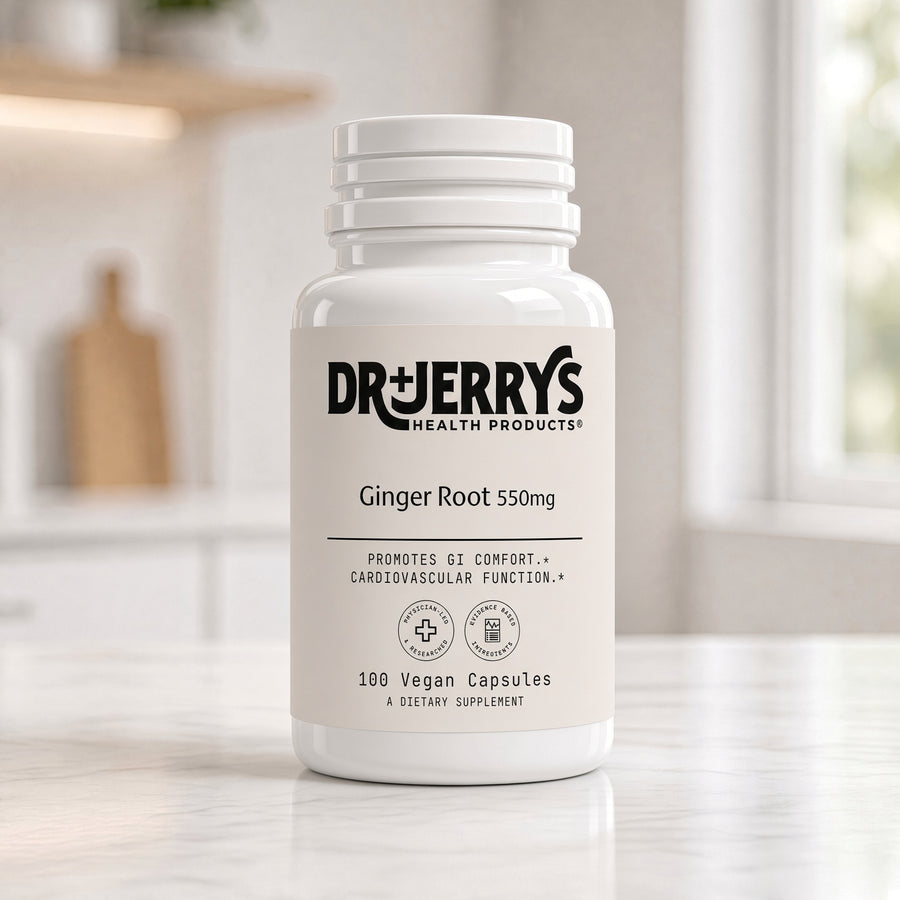 Dr. Jerry's Ginger Root 550 mg, 100 vegan capsules