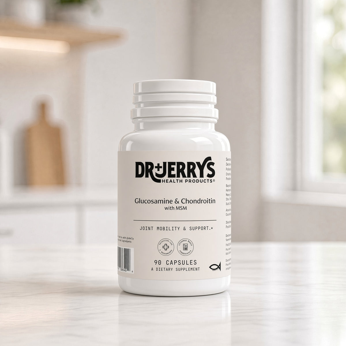 Dr. Jerry's Glucosamine & Chondroitin with MSM, 90 capsules