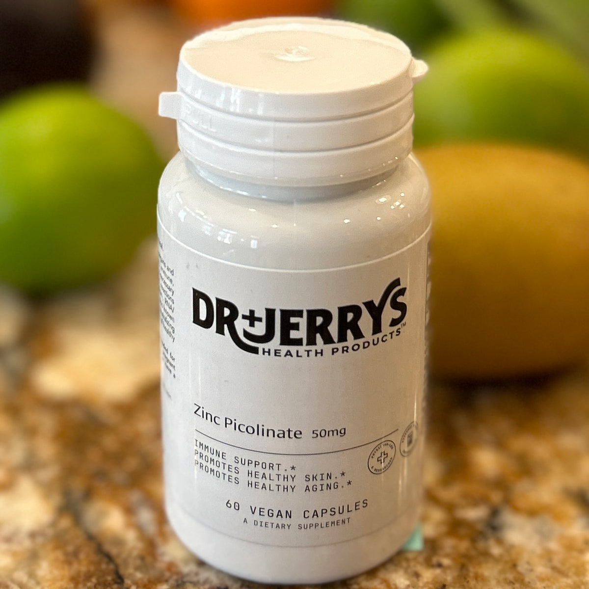 Dr. Jerry's Zinc Picolinate 50 mg, 60 vegan capsules bottle