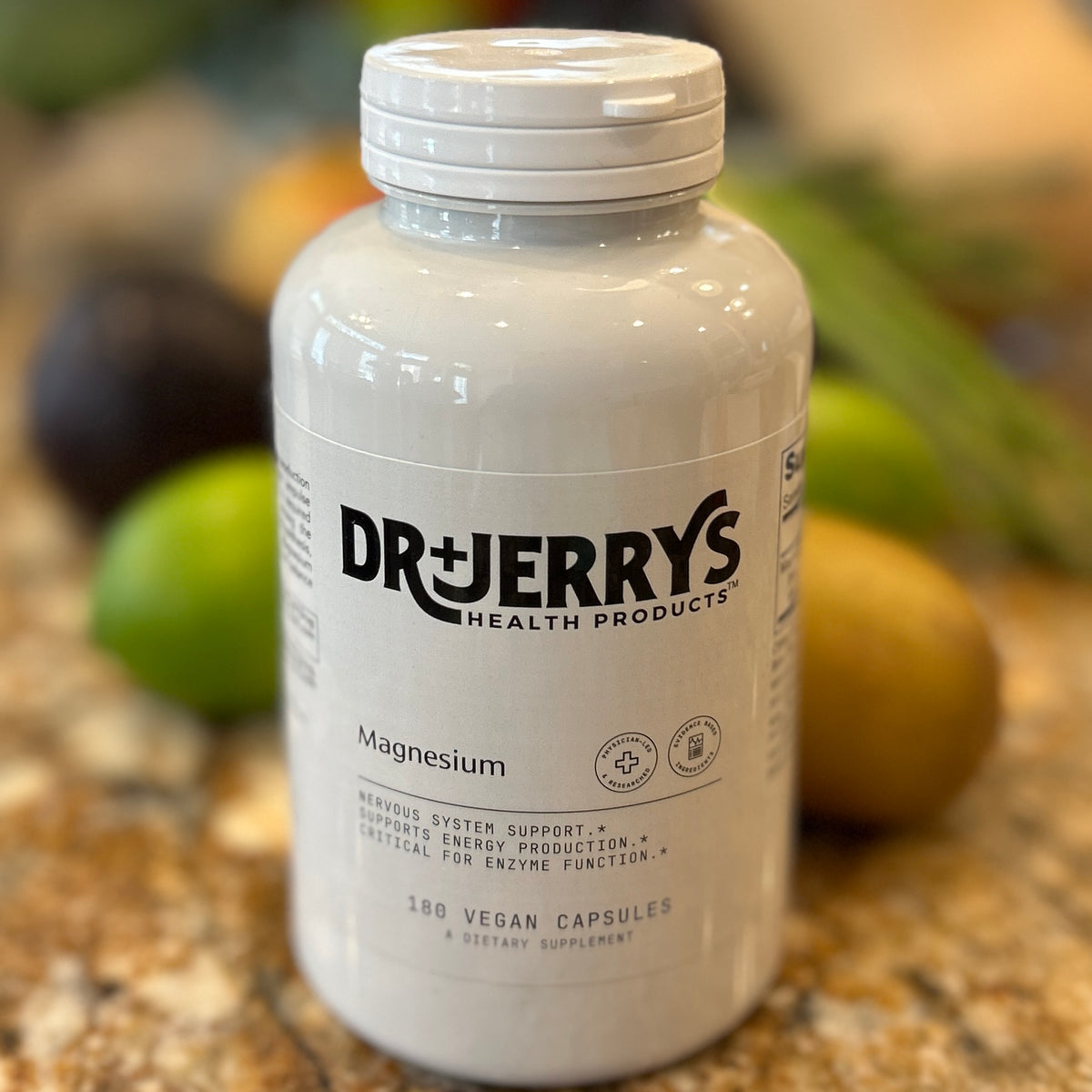 Dr. Jerry's Magnesium 400 mg, 100 vegan capsules bottle