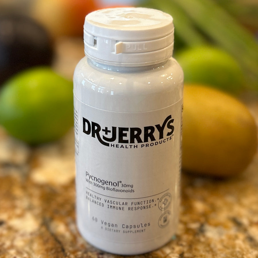 Dr. Jerry's Pycnogenol with Bioflavonoids, 60 vegan capsules bottle