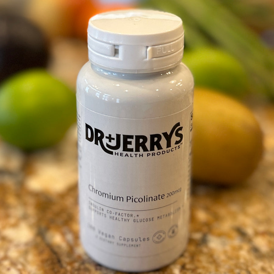 Dr. Jerry's Chromium Picolinate 200 mcg, 100 vegan capsules bottle