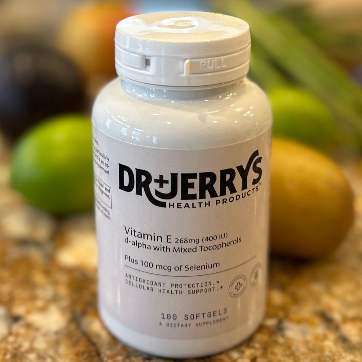 Dr. Jerry's Vitamin E with Selenium, 100 softgels bottle