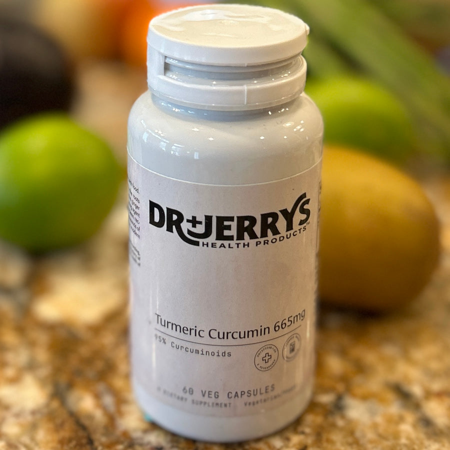 Dr. Jerry's Turmeric Curcumin 630 mg, 90 vegan capsules bottle