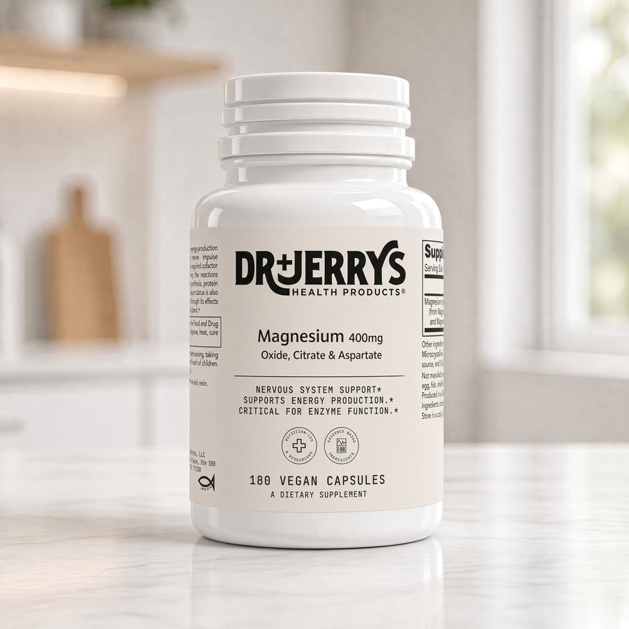 Dr. Jerry's Magnesium 400 mg, 100 vegan capsules