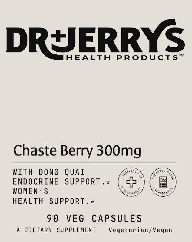 Dr. Jerry's Chaste Berry 300mg with Dong Quai (90 Vegan capsules)