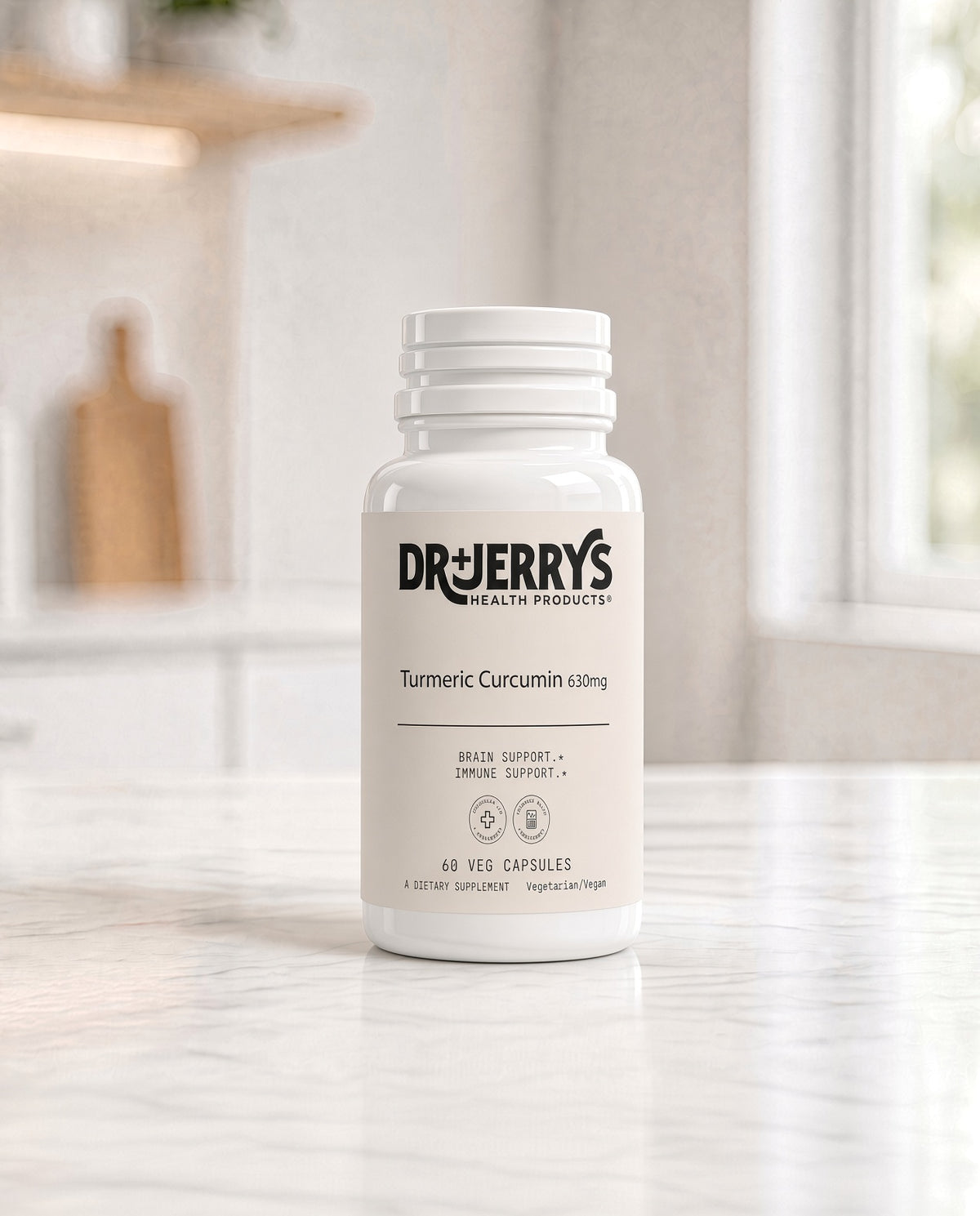 Dr. Jerry's Turmeric Curcumin 630 mg, 90 vegan capsules