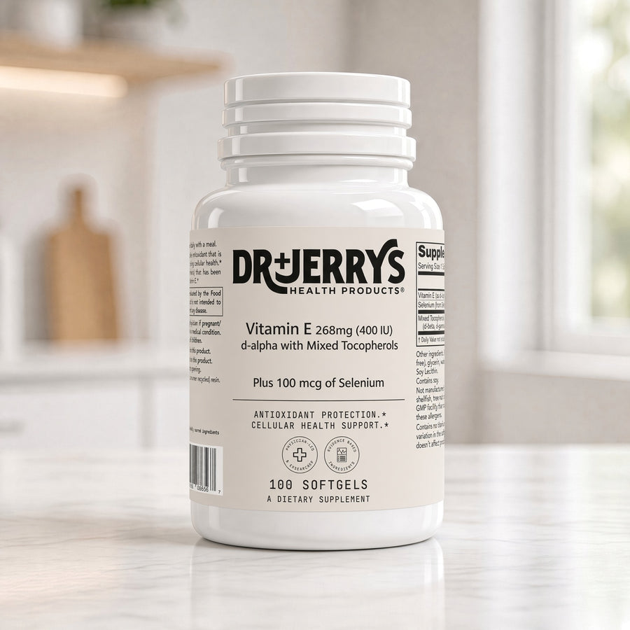 Dr. Jerry's Vitamin E with Selenium, 100 softgels