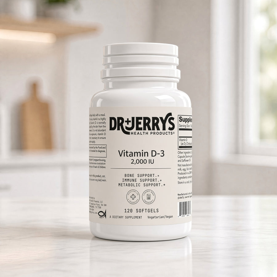 Dr. Jerry's Vitamin D-3 2000 IU, 120 softgels